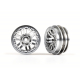 Wheels, 1.0" (satin chrome) (2)