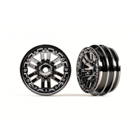 Wheels, 1.0" (black chrome) (2)