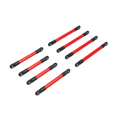 Suspension link set, 6061-T6 aluminum (red-anodized)