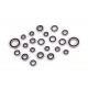 Ball bearing set, black rubber sealed, complete (3x6x2.5mm)