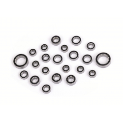 Ball bearing set, black rubber sealed, complete (3x6x2.5mm)