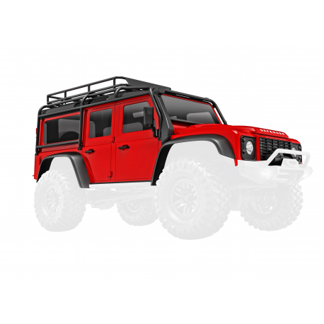 Body, Land Rover Defender, complete, red