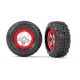 Tires & wheels, assembled, glued (SCT satin chrome wheels