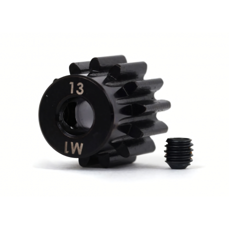 Gear, 13-T pinion machined, hardened steel 1.0  pitch - 5mm