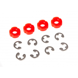 Piston, damper red (4) e-clips (8)