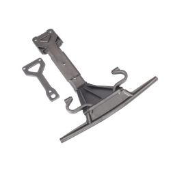 Skidplate, front (plastic) support plate (steel)