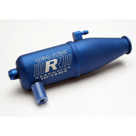 Tuned pipe, Resonator, R.O.A.R. legal, blue-anodized