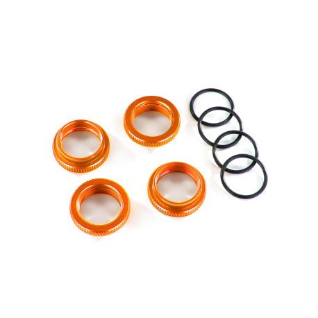 Spring retainer , orange-anodized aluminum Maxx