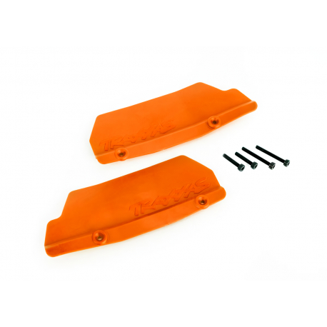 Mud guards, rear, orange (left and right)