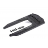 Skidplate, chassis, black (fits Sledge)