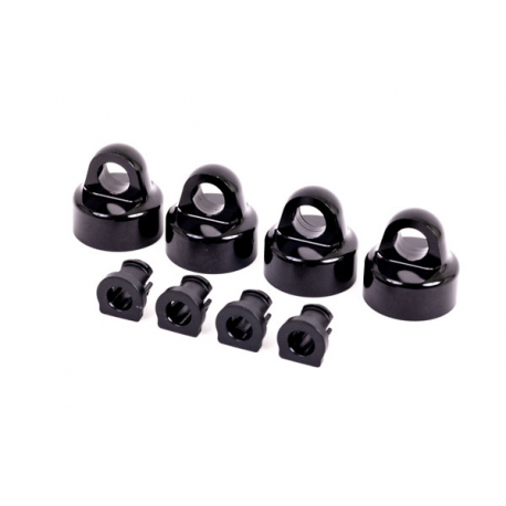 Shock caps, aluminum (black-anodized), GT-Maxx® shocks