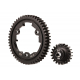 Spur gear, 50-tooth (hardened steel) (wide-face) gear, 20-T