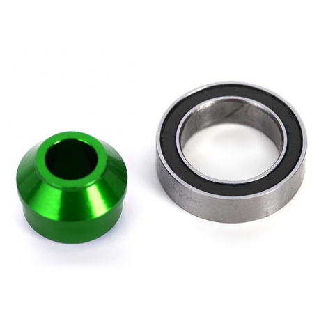 Bearing adapter, 6061-T6 aluminum (green-anodized)