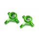 Steering blocks, 6061-T6 aluminum (green-anodized)