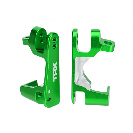 Caster blocks (c-hubs), 6061-T6 aluminum (green-anodized)