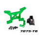 Shock tower, front, 7075-T6 aluminum (green-anodized)