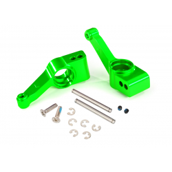 Carriers, stub axle (green-anodized 6061-T6 aluminum)