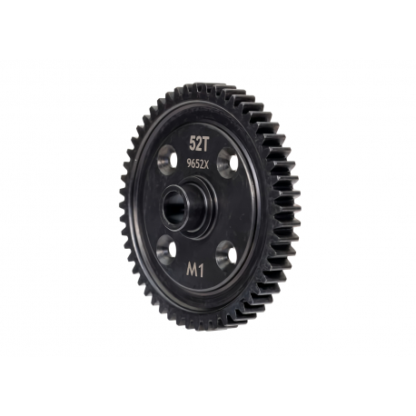 Spur gear, 52-tooth, machined steel (1.0 metric pitch)