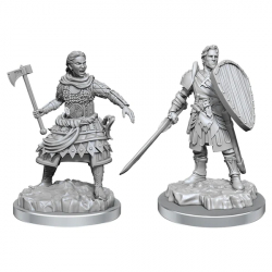 D&D Nolzurs Miniatures - Human Fighter Male and Female