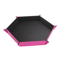 Gamegenic - Magnetic Dice Tray Hexagonal Black/Pink