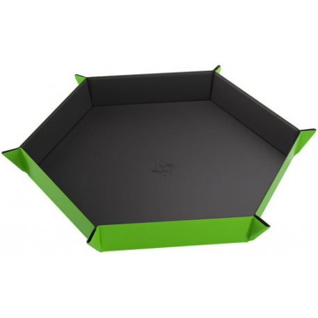 Gamegenic - Magnetic Dice Tray Hexagonal Black/Green