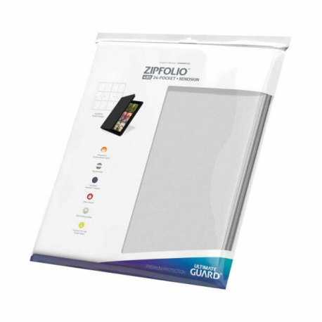 Ultimate Guard Zipfolio 480 24-Pocket Xenoskin Quadrow White