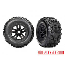 Tires & wheels, 3.8 black wheels, belted Sledgehammer