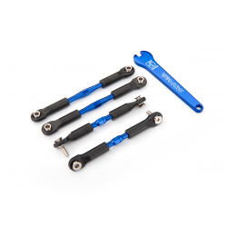 Turnbuckles, ALUM (blue-anod), camber links, front, 39mm