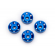 Wheel washers, machined aluminum, blue (4)