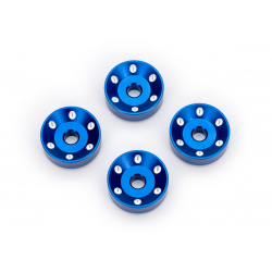 Wheel washers, machined aluminum, blue (4)