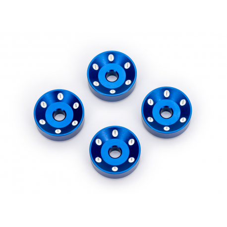 Wheel washers, machined aluminum, blue (4)
