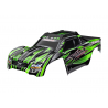 Body, X-Maxx® Ultimate, green (assembled with body supports)