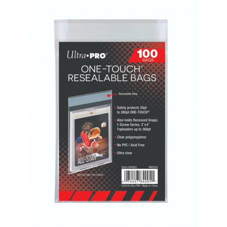Ultra Pro One Touch Standard Resealable Sleeves (100)