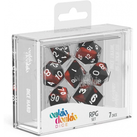 Oakie Doakie Dice RPG Set Glow in the Dark - Lava (7)