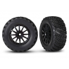Black 12-Spoke Rally Wheels w/ Rally Tires (2)