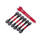 Turnbuckles, ALUM (red-anod), camber links, 32mm front (2)