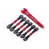 Turnbuckles, ALUM (red-anod), camber links, 32mm front (2)