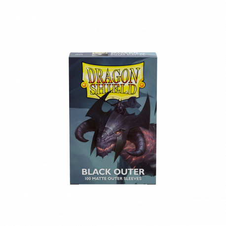 Dragon Shield Standard size Outer Sleeves- Matte Black (100)