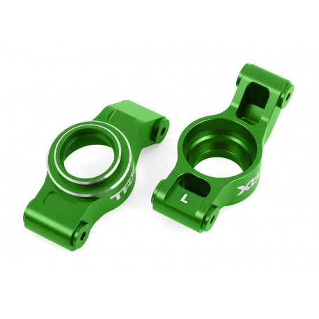 X-Series Green Aluminum Rear Stub Axle Carriers (L&R)