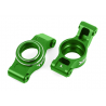 X-Series Green Aluminum Rear Stub Axle Carriers (L&R)