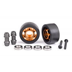 Orange Aluminum Wheelie Bar Wheels w/ Hardware (2)