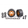 Orange Aluminum Wheelie Bar Wheels w/ Hardware (2)