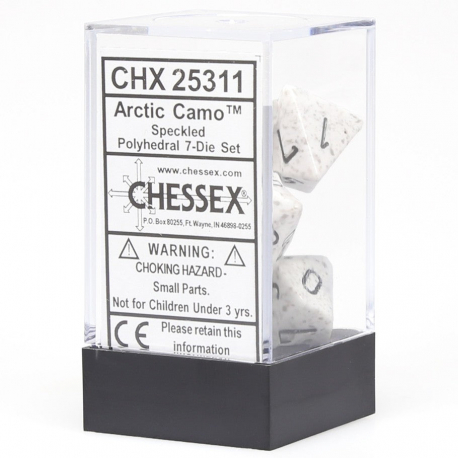 Chessex Speckled Arctic Camo Polyhedral 7-Die Set