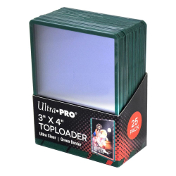 UP Toploader Green Border Ultra Clear (25)