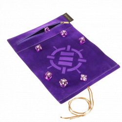Enhance Tabletop Roll on a Scroll Bag with Dice Purple