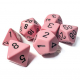 Chessex Opaque Pastel Pink/black Polyhedral 7-Die Set