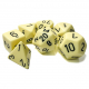 Chessex Opaque Pastel Yellow/black Polyhedral 7-Die Set