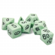 Chessex Opaque Pastel Green/black Polyhedral 7-Die Set