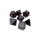 Chessex Opaque black/Pink Polyhedral 7-Die Set