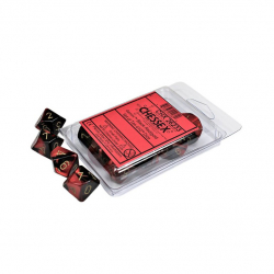 Gemini Polyhedral Ten d10 Sets - Black-Red w/Gold
